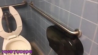 It Shopping With Step Mom And step Sis Step Son Jerks Off In A Public Restroom